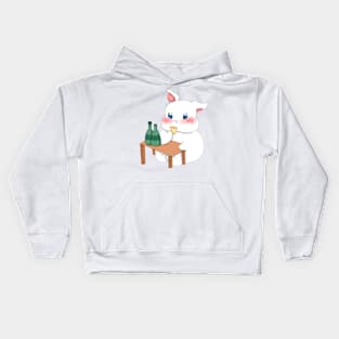 Bunny Drinking Kids Hoodie